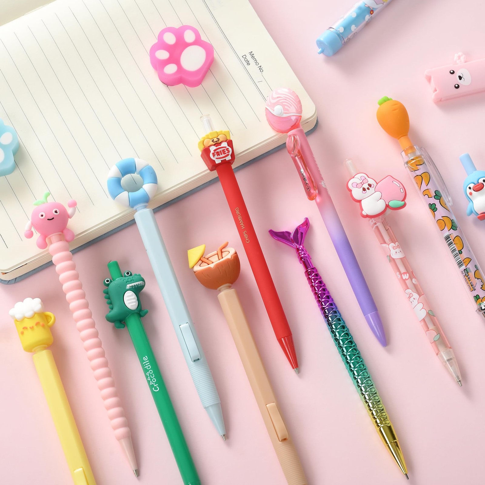 Jollin 12PCS Cute Kawaii Mechanical Pencils 12 Count (Pack of 1), style mixed