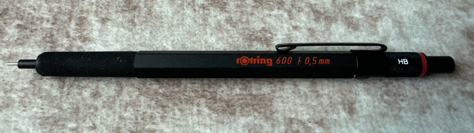rOtring 600 Mechanical Pencil | 0.5 mm | Full-Metal Body | Black