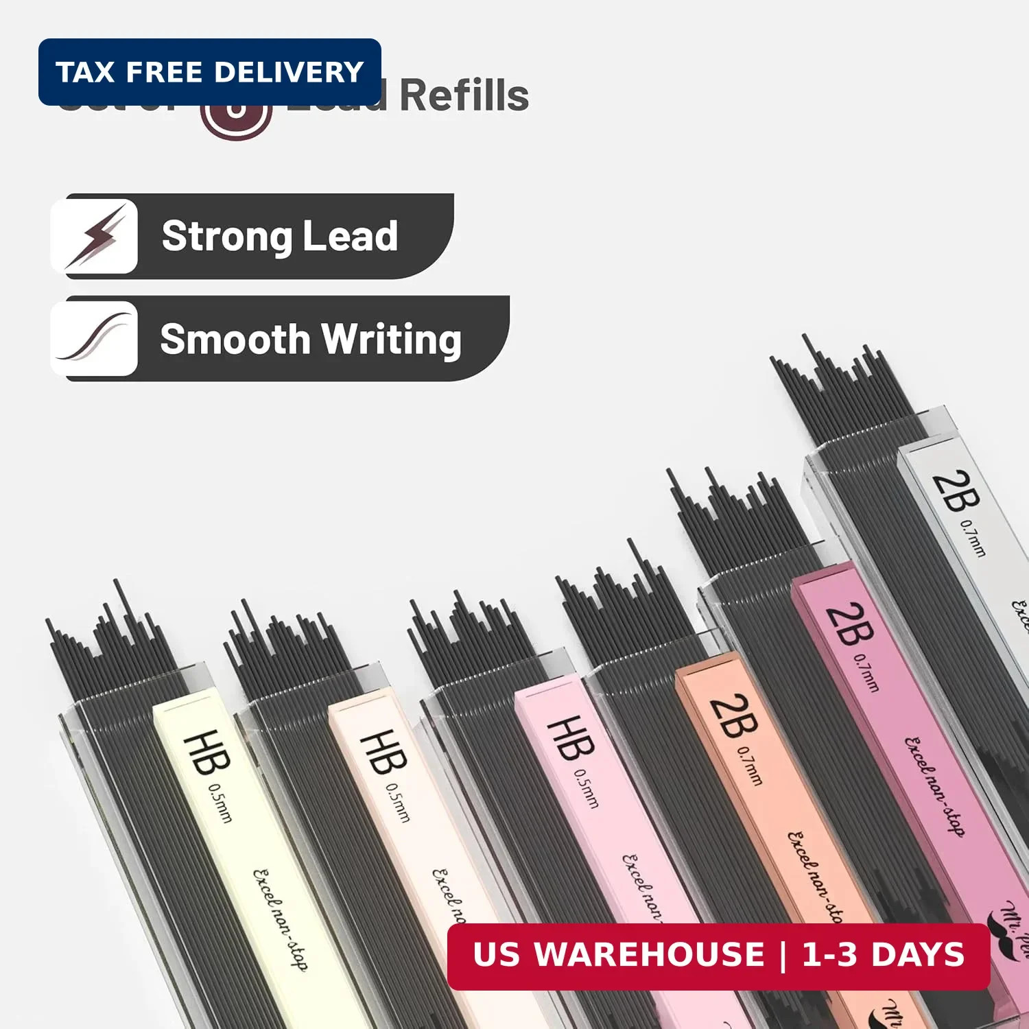 Mr. Pen- Cute Mechanical Pencil Set with Lead Refills & Erasers, 6 Pack | 2 Size