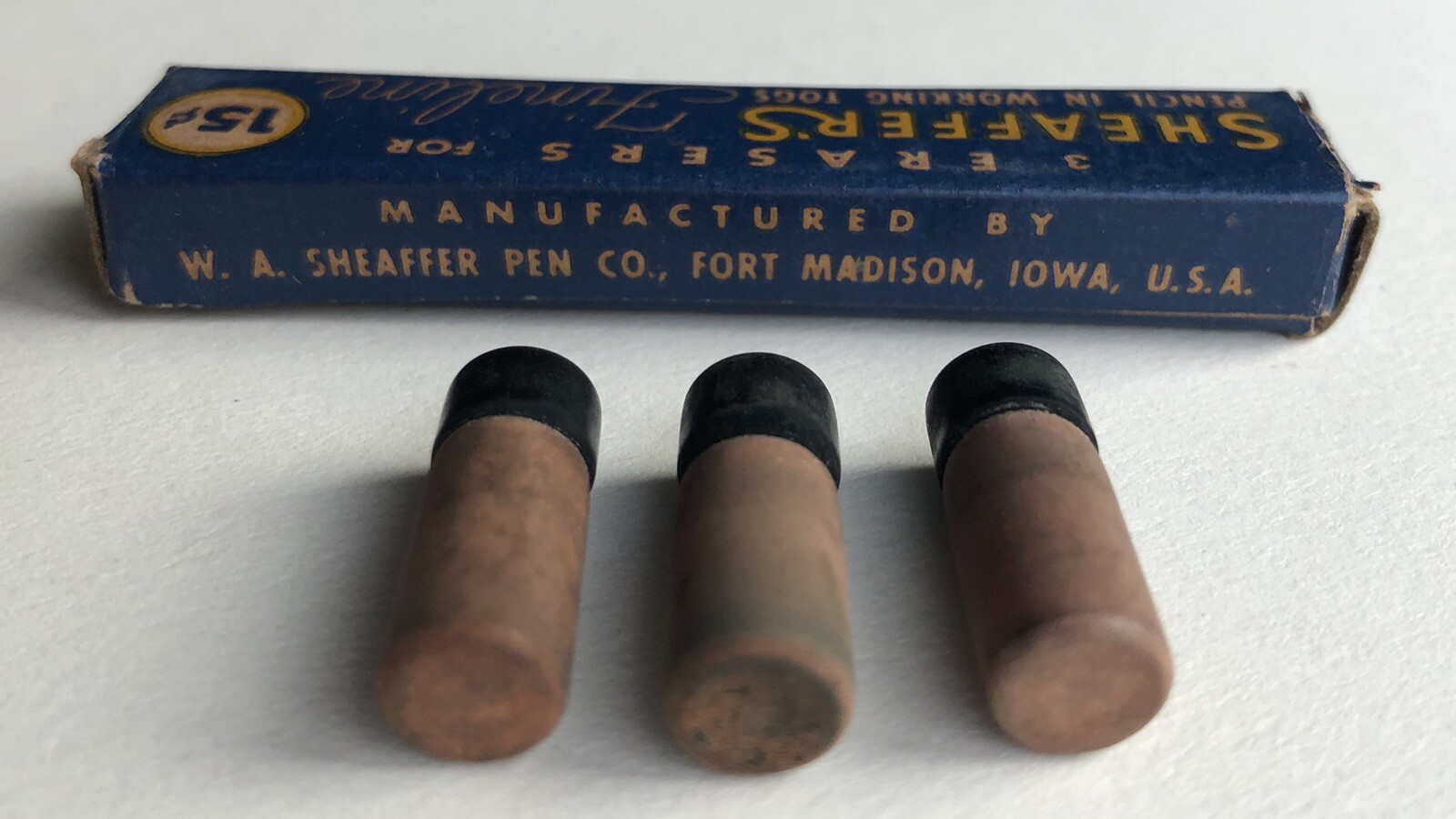 Vintage Sheaffer Fineline Mechanical Pencil Erasers NOS 3 Per Sleeve USA