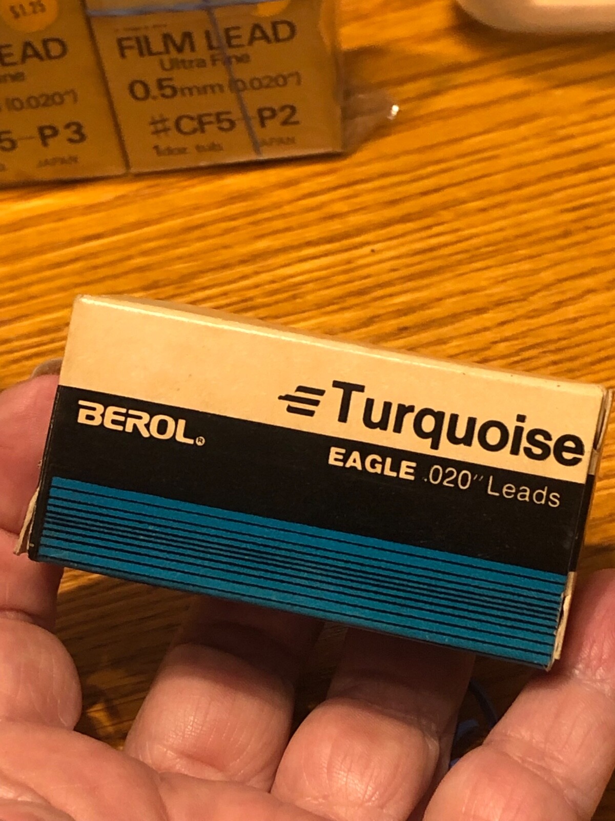Vintage Eagle Turquoise “twenty” HB Pencil Leads from Dad’s Estate.