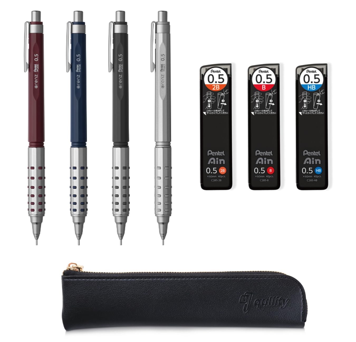 Orenz AT 0.5 4 Color Set (Dark Red, Dark Blue, Gray, Silver) + Ain 0.5 HB/B/2…