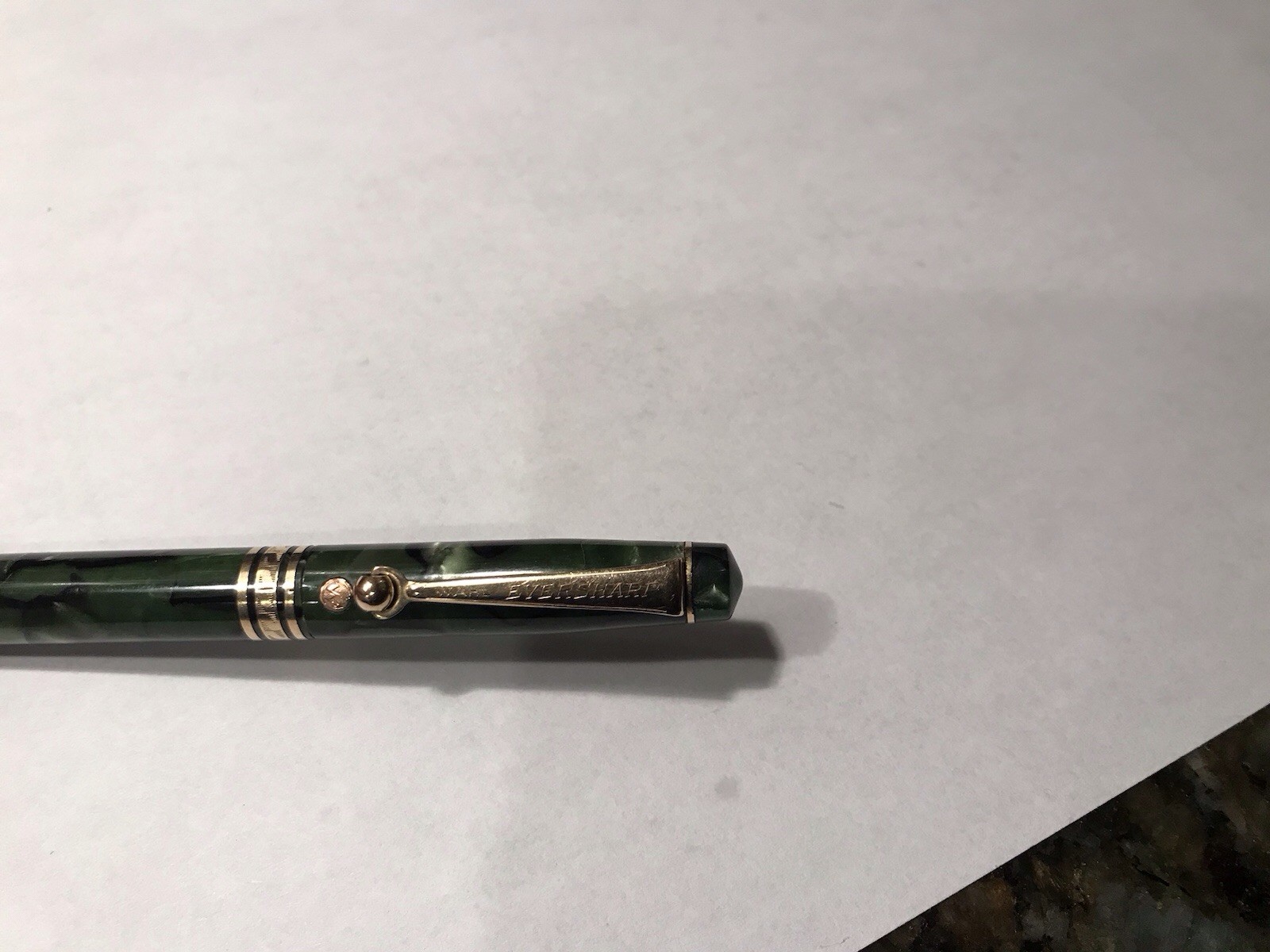 Vintage Wahl Eversharp Mechanical Transitional Pencil Green Marbled Gold Filled