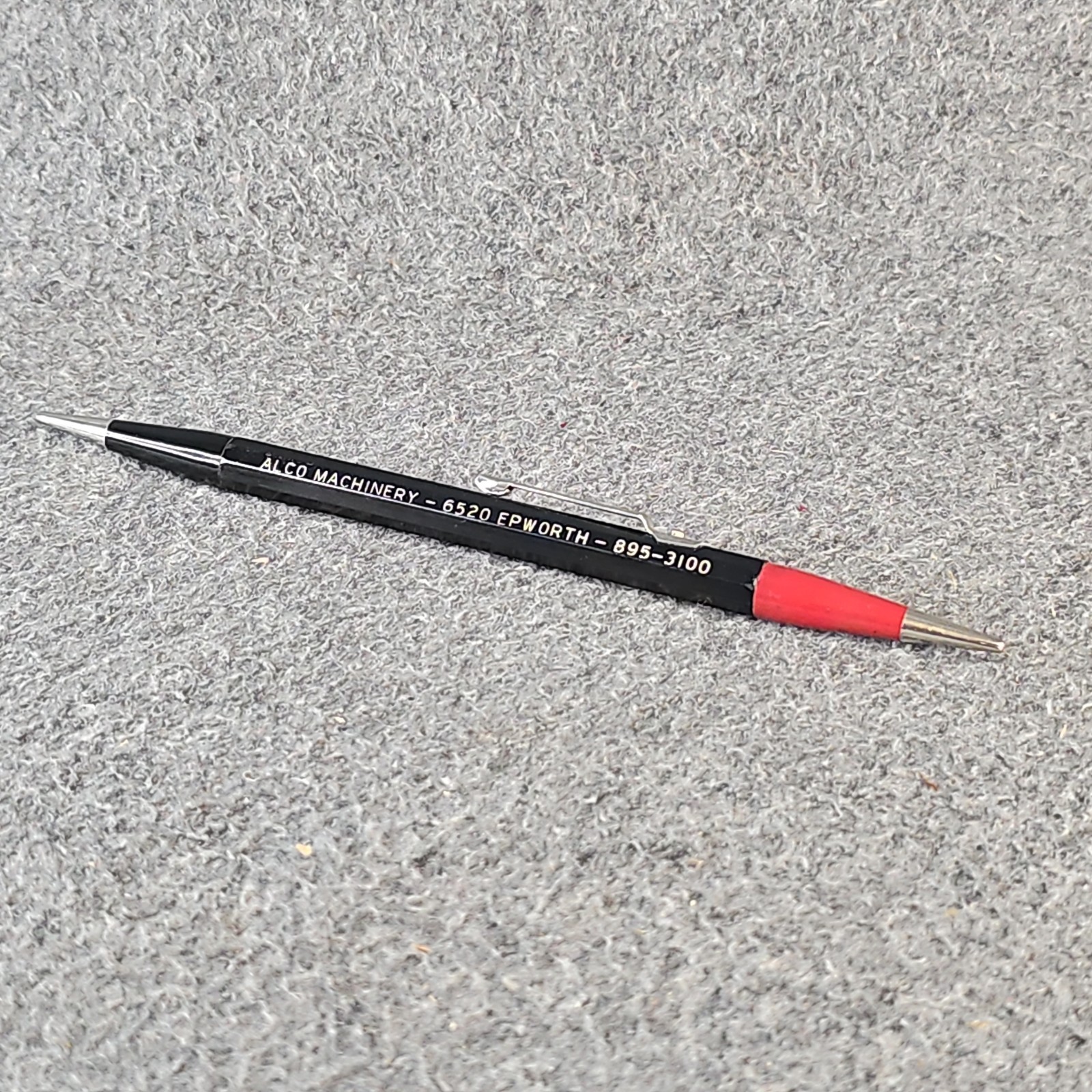 Vintage Autopoint Twinpoint Mechanical Pencil Alco Machinery Epworth Red Black