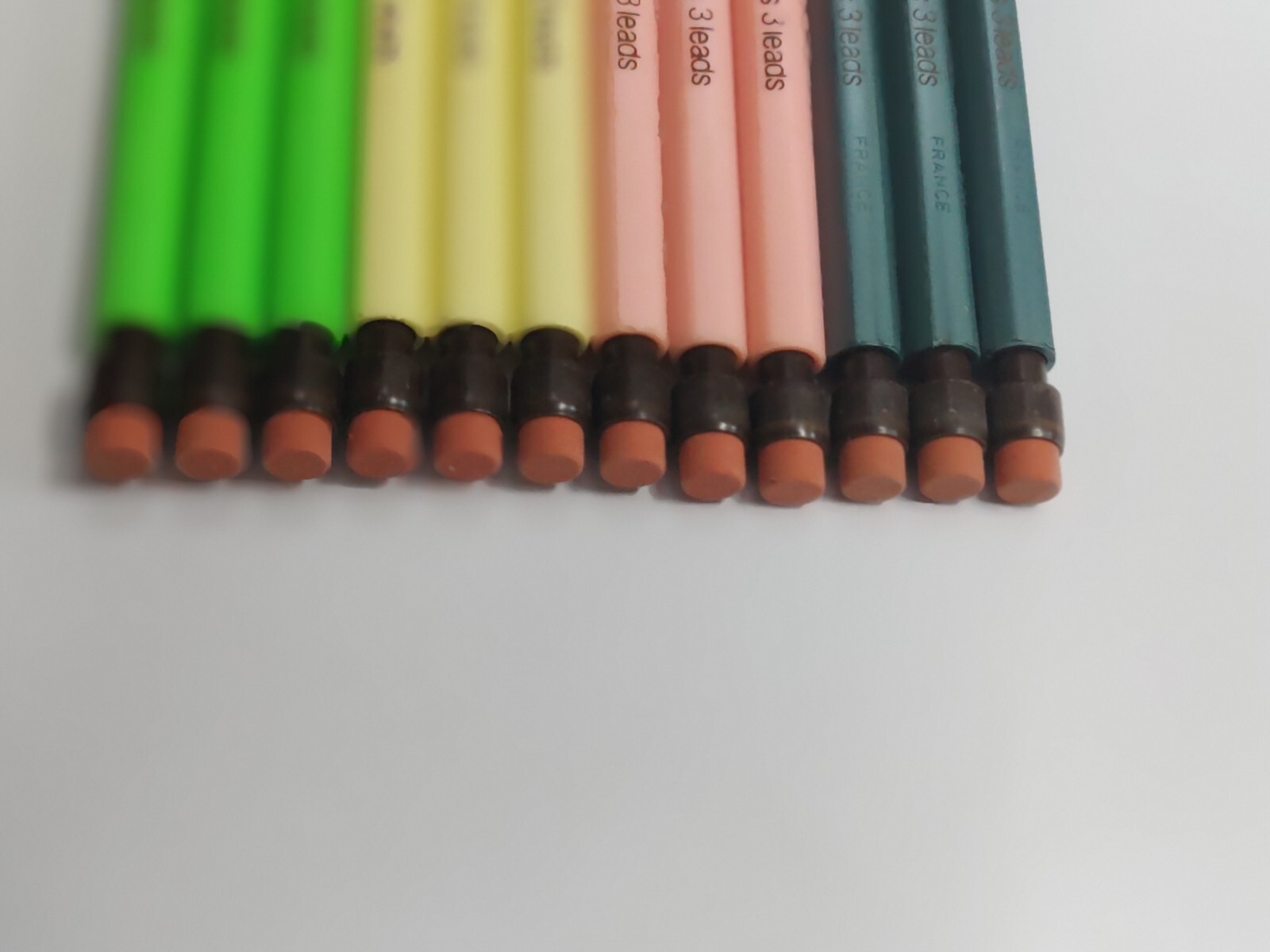 Bic New Vintage Very Rare Color Mechanical Pencil 12 Pcs / France , 80S