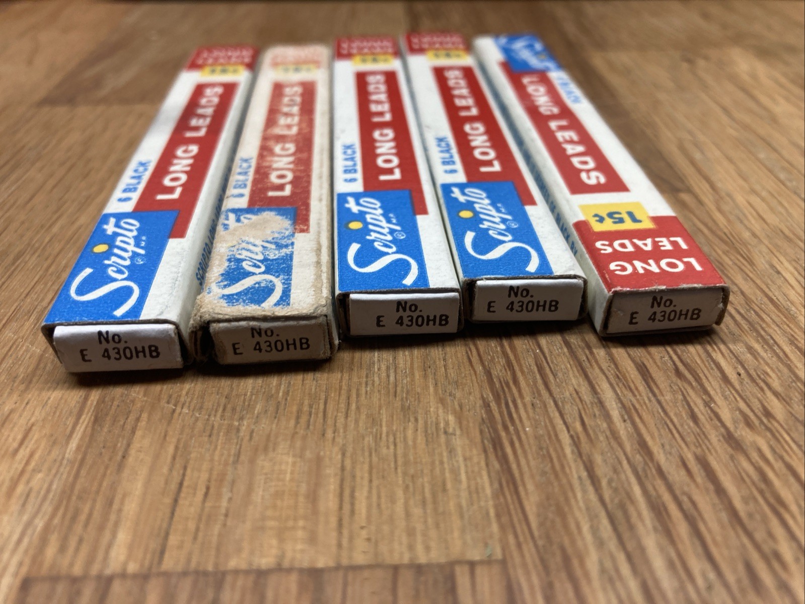 Vintage Lot Of 5 Packs Of Scripto Long Leads in Original Packaging E430HB