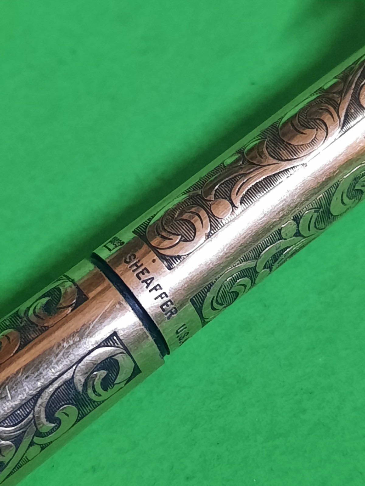 Vintage Sheaffer 12K Gold Filled Mechanical Pencil Ornate Engraved Floral Works!