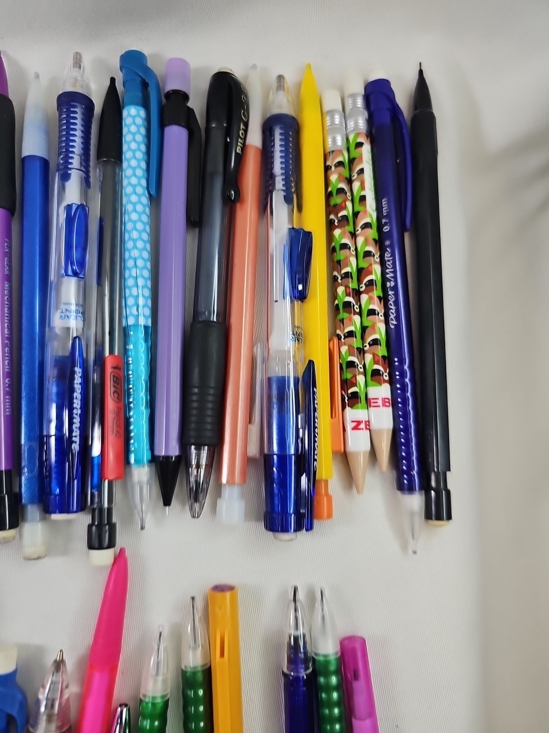 Lot of 100 Click MECHANICAL PENCILS Advertising Bic Pentel PaperMate Pentech +