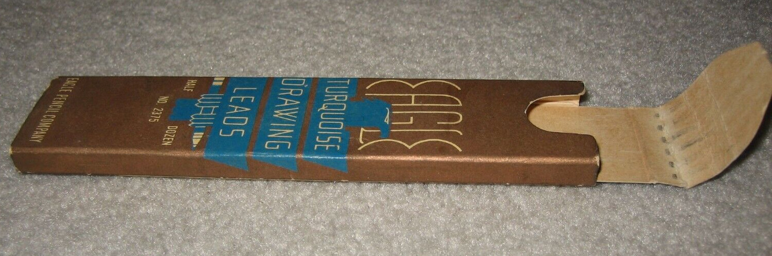 Vintage Eagle Turquoise Drawing Leads #2375 4H, 2 of 6 Count Remain, 1935