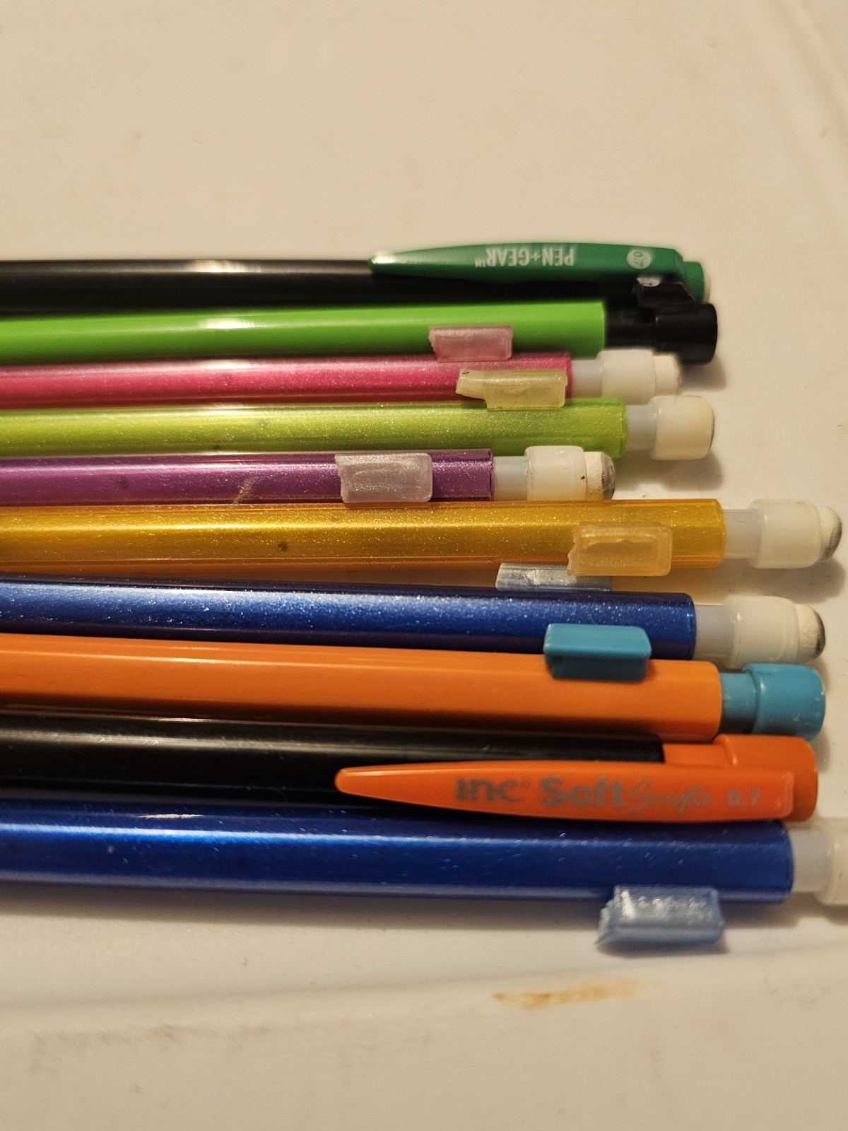 Lot of 34 Vintage Mechanical & regular Pencils Pen Gear Bic PaperMate Soft Scrip