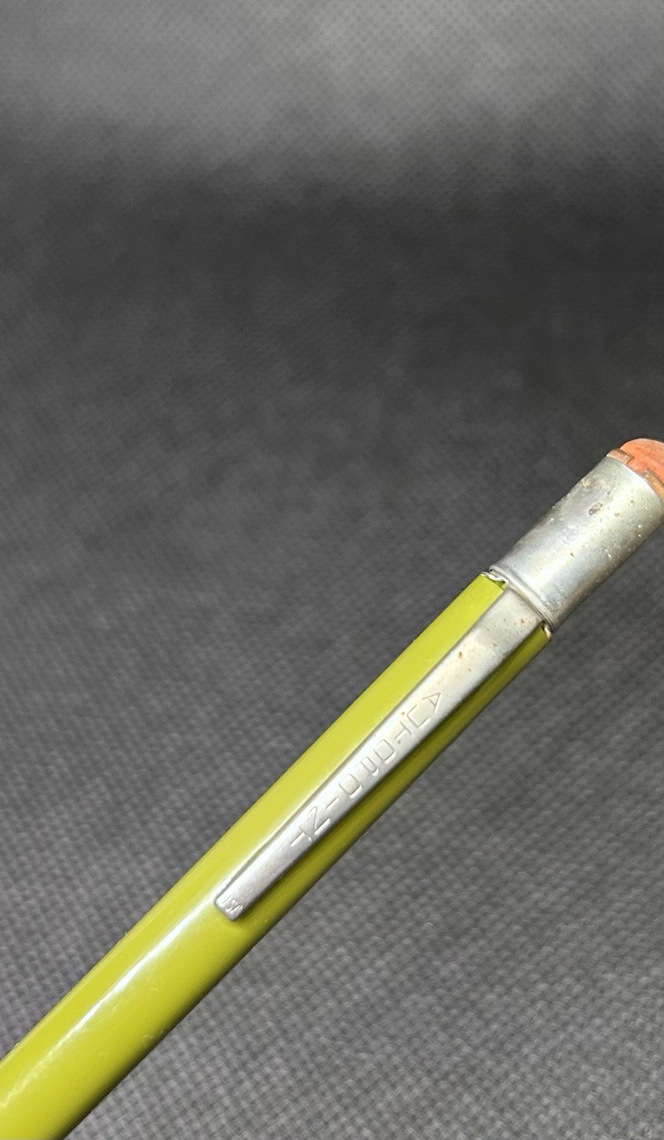 Vintage Autopoint Mechanical Pencil Lime Green Red Tip USA 5.5” For Parts/Repair