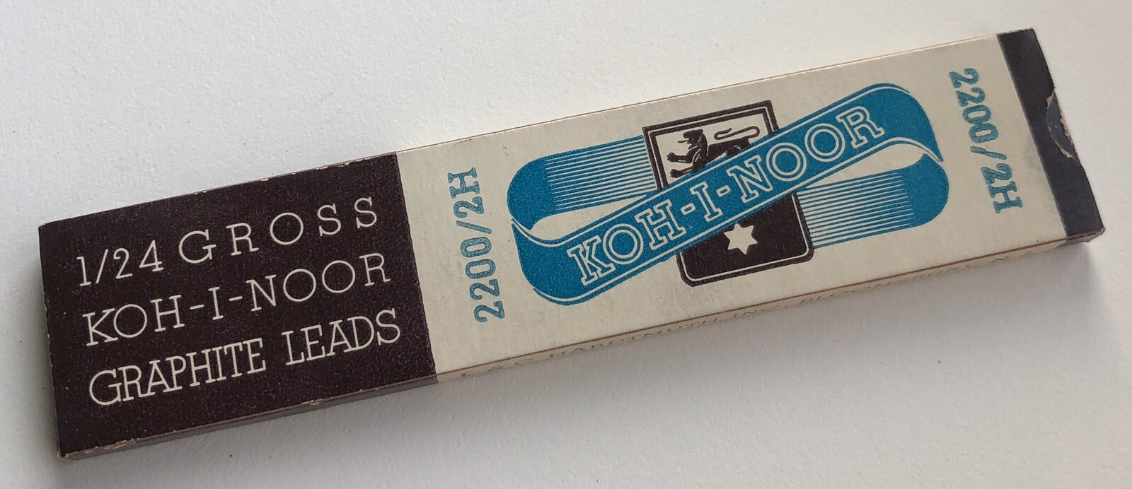Vintage Koh-I-Noor Hardtmuth 2200 NOS 2mm 2H Drafting Lead 6 Pack Sleeve USA