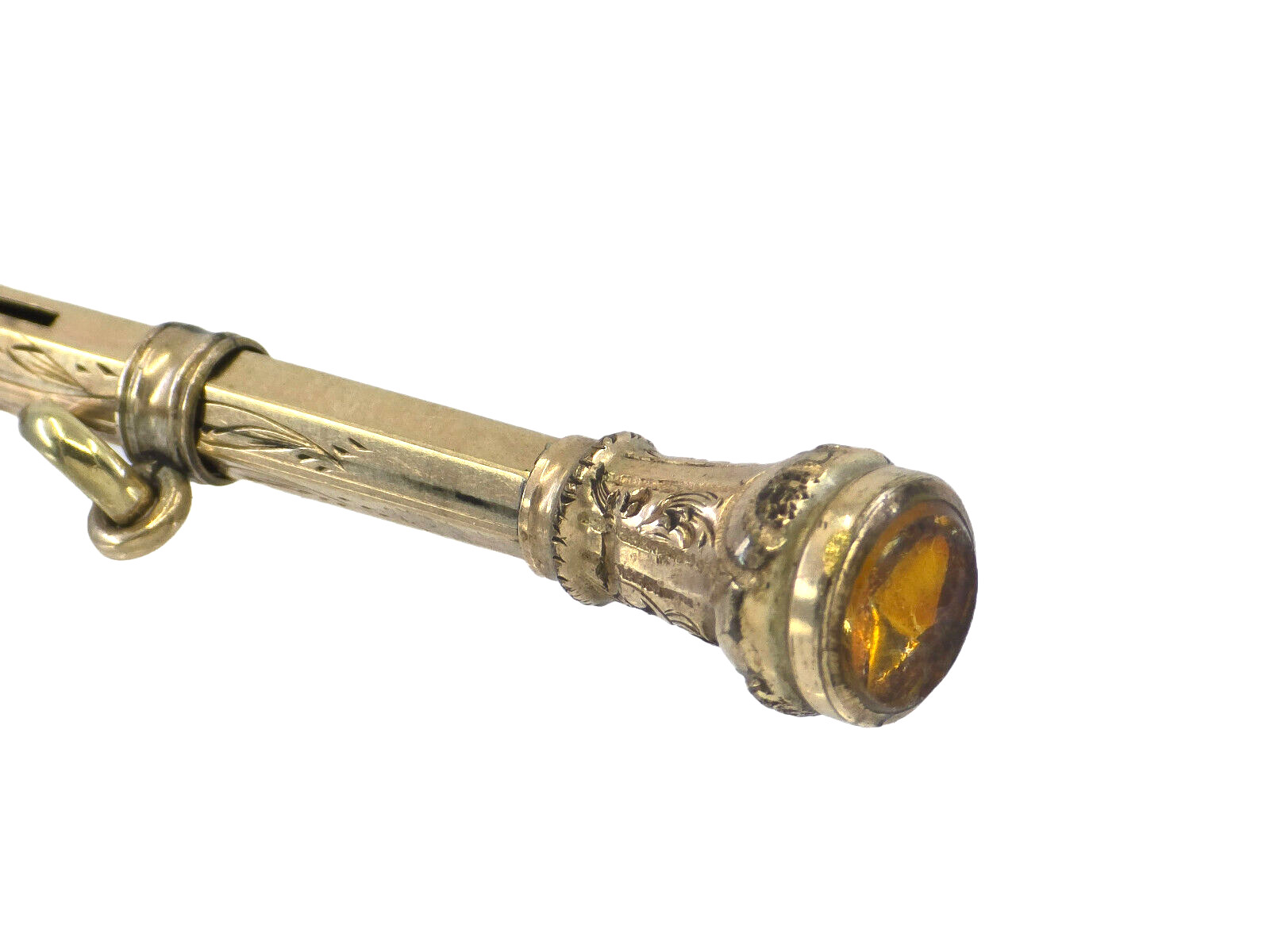 ANTIQUE SOLID 9K GOLD VICTORIAN MECHANICAL PENCIL / TESTED GOLD with XRF MACHINE