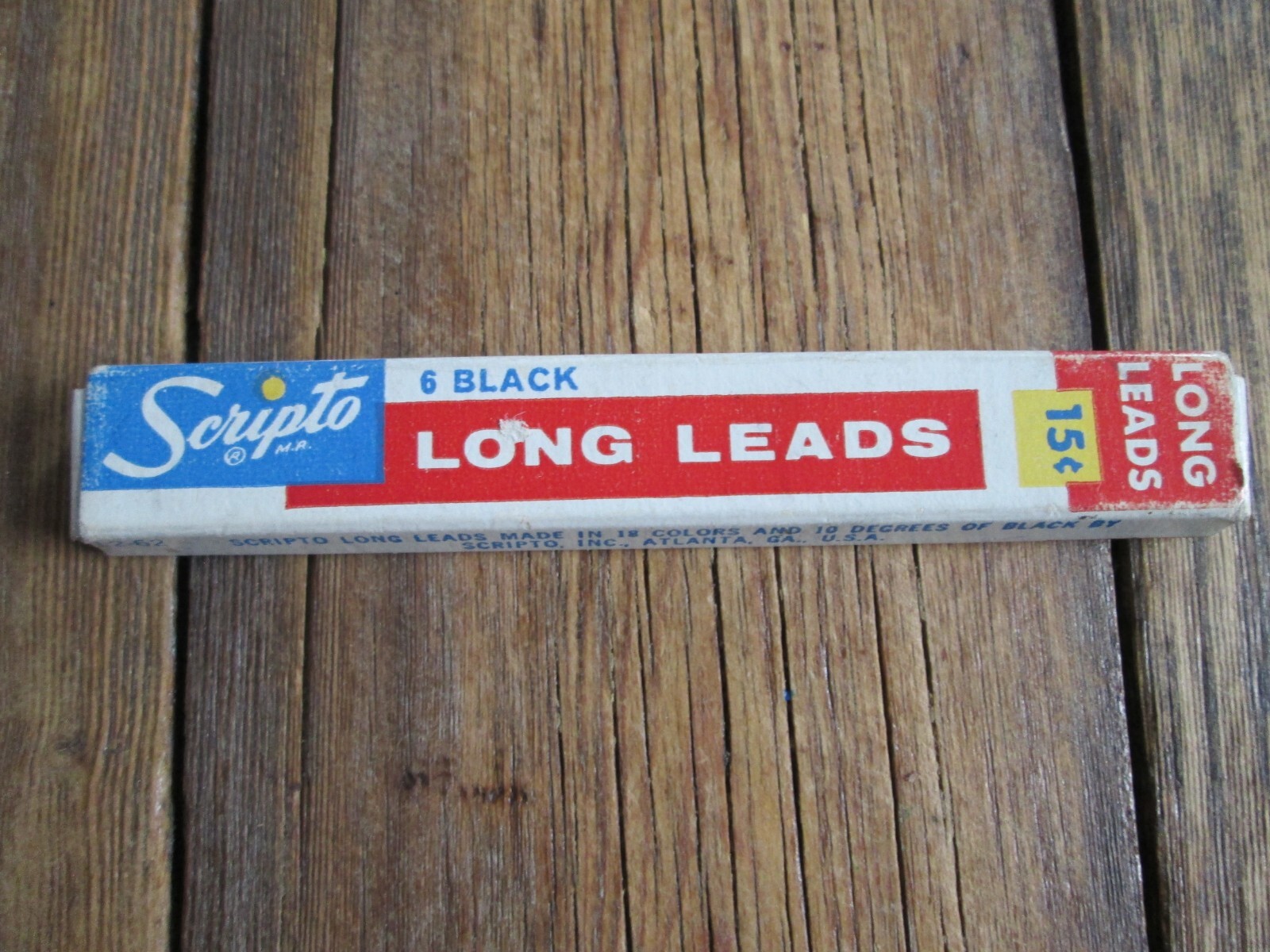 Vintage Scripto Long Leads Pencil Lead Black 3 Complete & 2 Broken READ Old