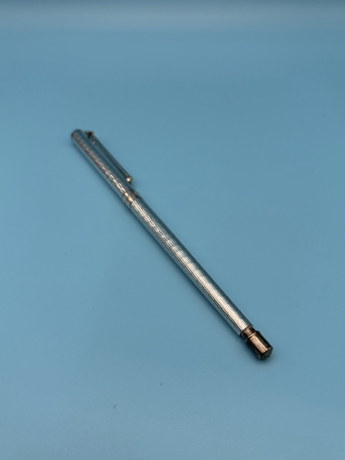 Used Vintage Tiffany & Co T-clip Mechanical pencil Textured Pattern Ladies Rare