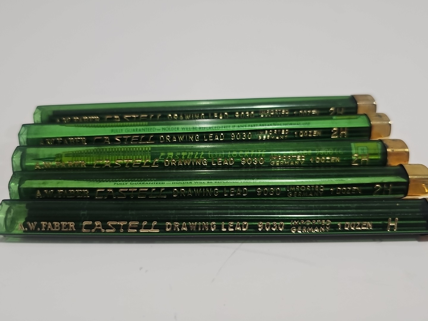 Lot Of A.W. Faber Castell Refill Leads Germany 2H , H REFILL leads Vintage