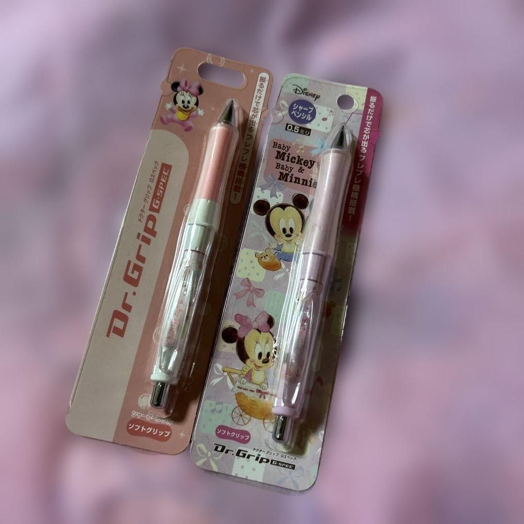 Rare Disney Baby Minnie Doctor Grip Mechanical Pencil Retro