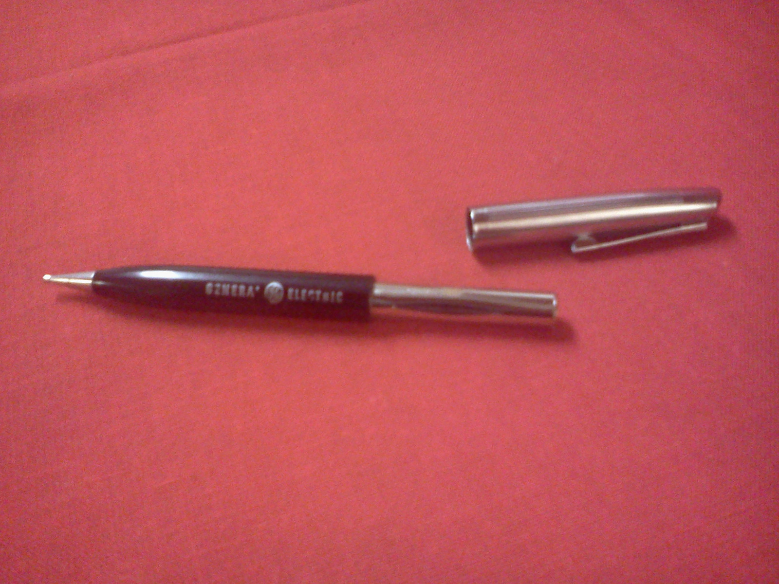 1970S VINTAGE SHEAFFER CHROME & BLACK MECHANICAL ADVERTISING PENCIL – GE