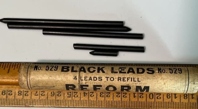 Vintage Eberhard Faber No 529 Black Leads Wood Tube Refill Pencil Leads