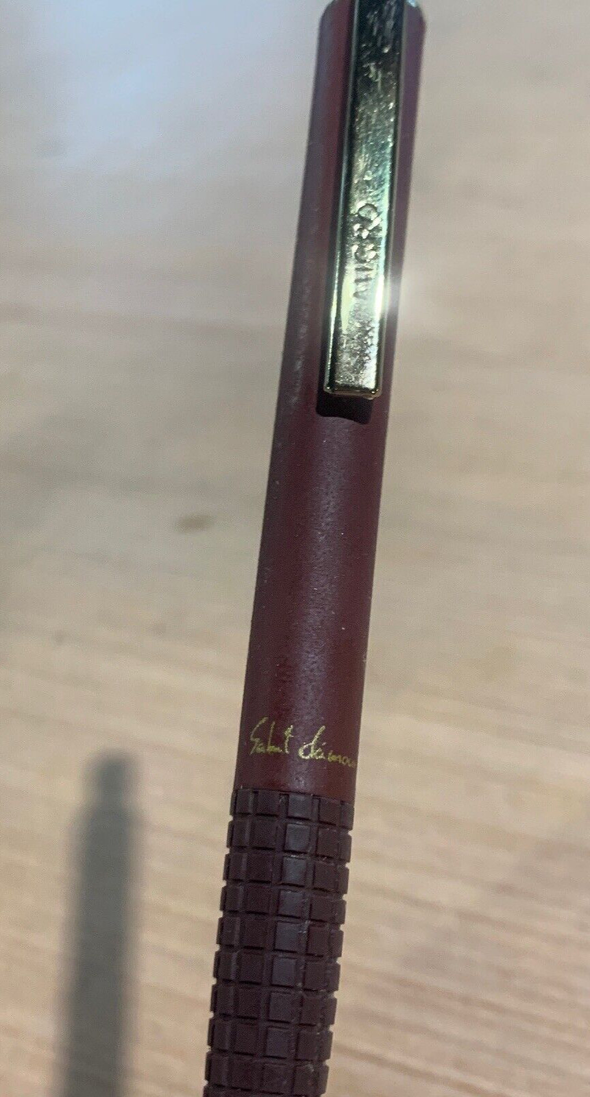 Vintage Micro Mechanical .5mm Maroon Pencil “Salut D’amour” Made in Korea 35327