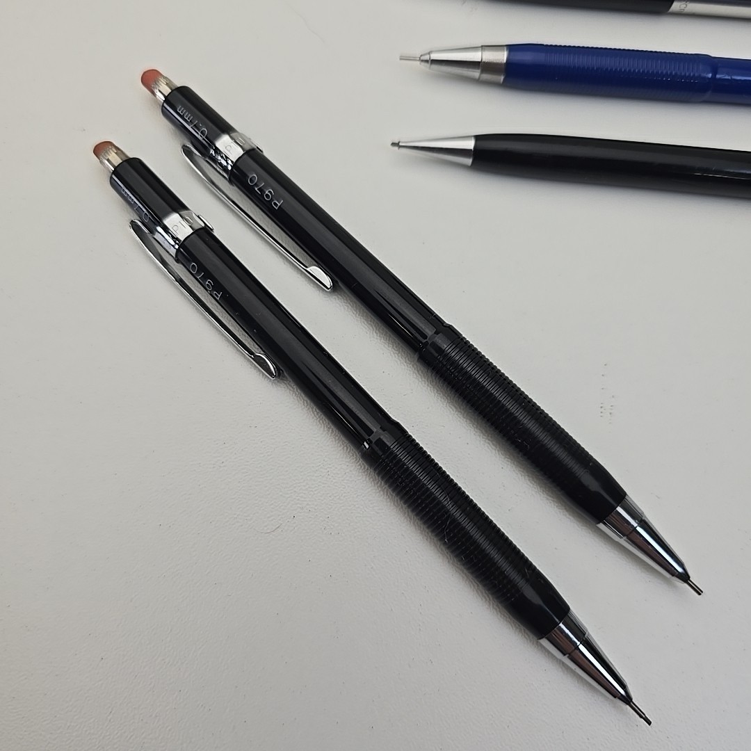 Scripto Vintage Mechanical Pencil P970 & P950 SET of (7) Japan Korea Twist Click