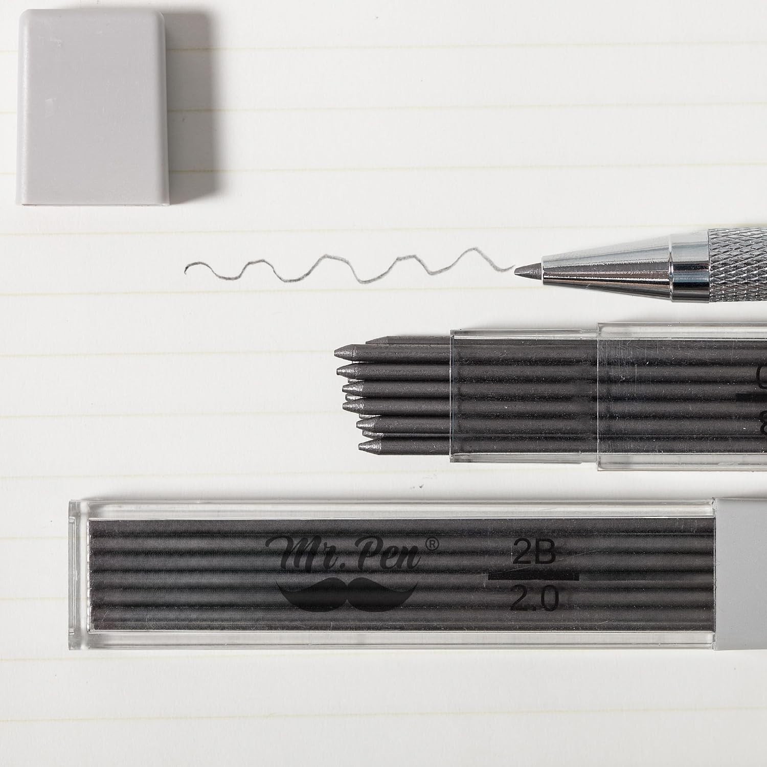 High-Quality 2 mm Lead Refills, 96 Pack – Essential for Woodworking & Drafting
