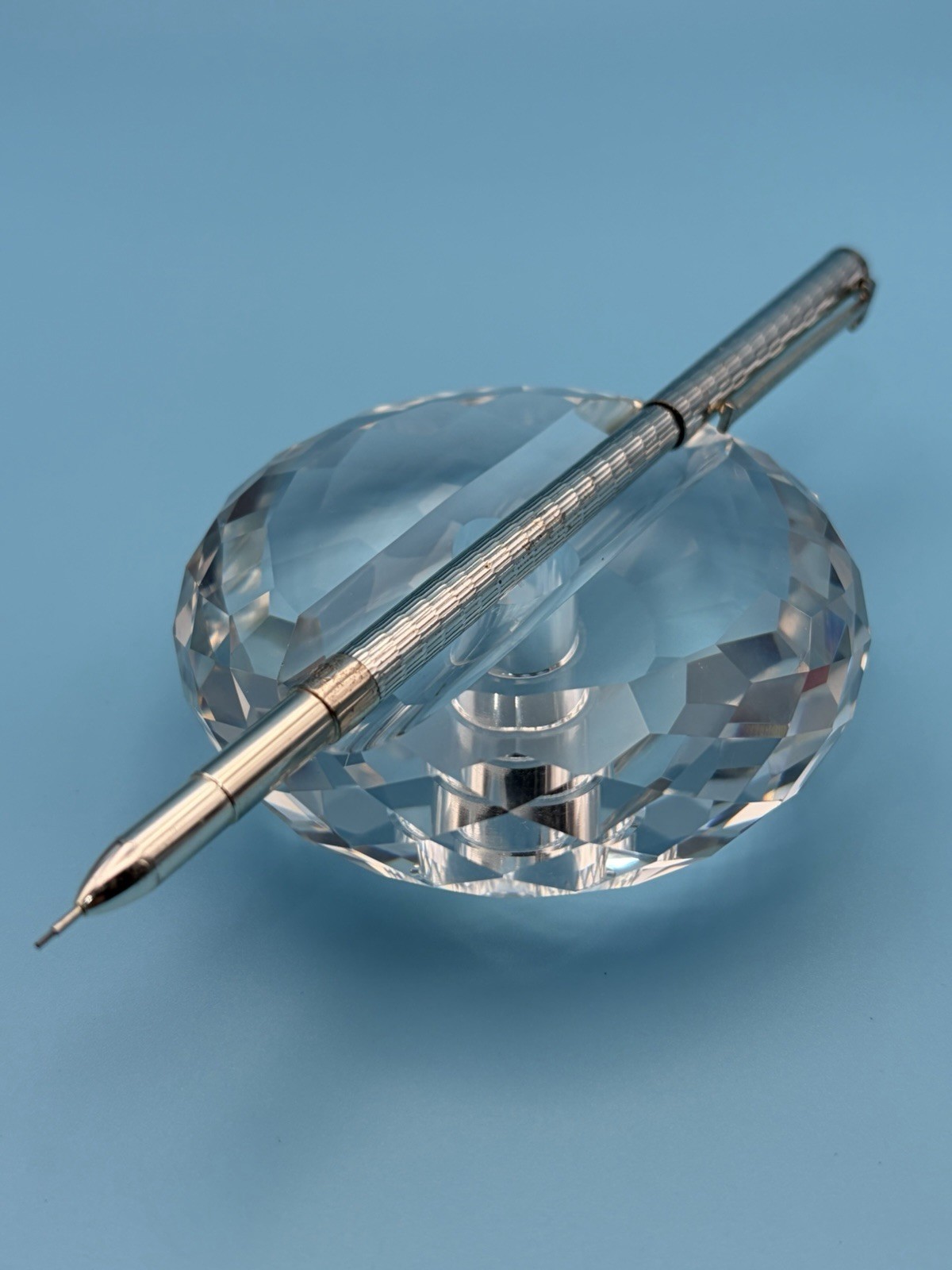 Used Vintage Tiffany & Co T-clip Mechanical pencil Textured Pattern Ladies Rare
