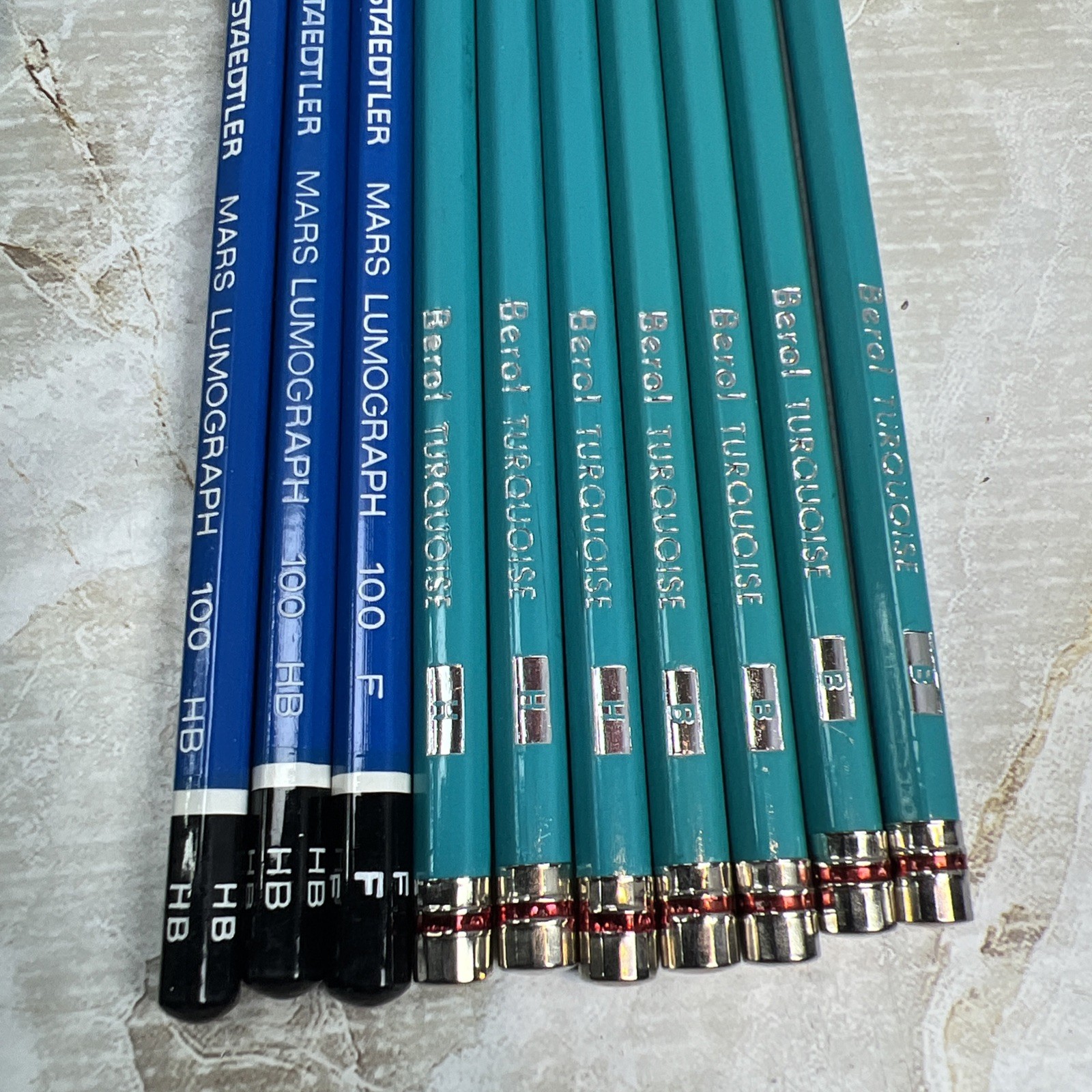 Lot Of Berol Turquoise Eagle & Staedtler Drawing Leads/Pencils Germany Artwork