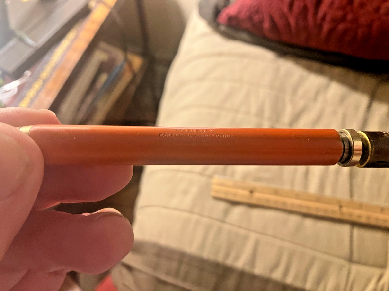 Parker Duofold Big Bro Orange Rubber Mechanical Pencil 1920’s