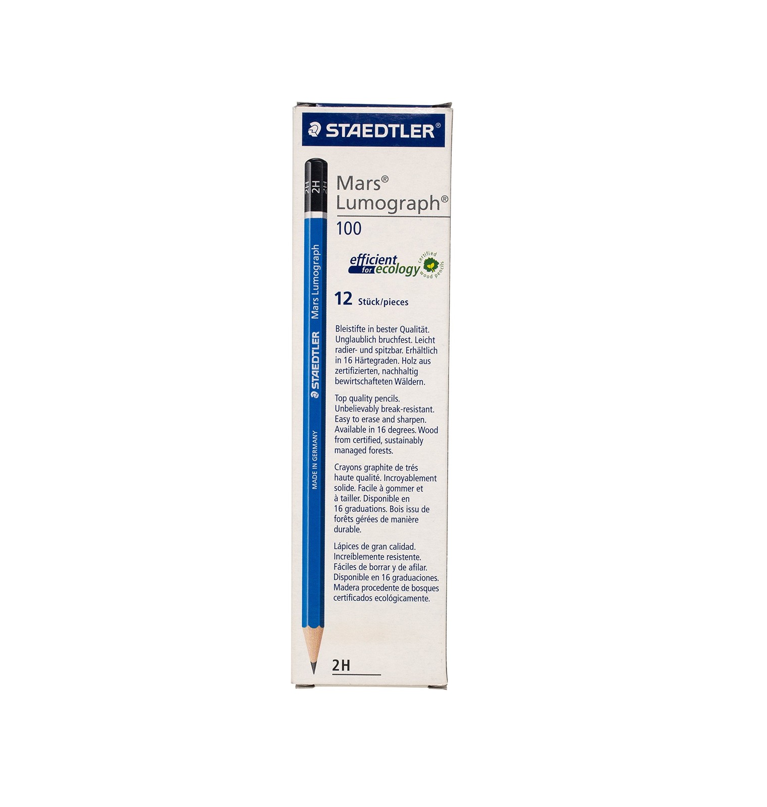 Staedtler Mars Lumograph Pencil 2h – Box of 12 Office Product
