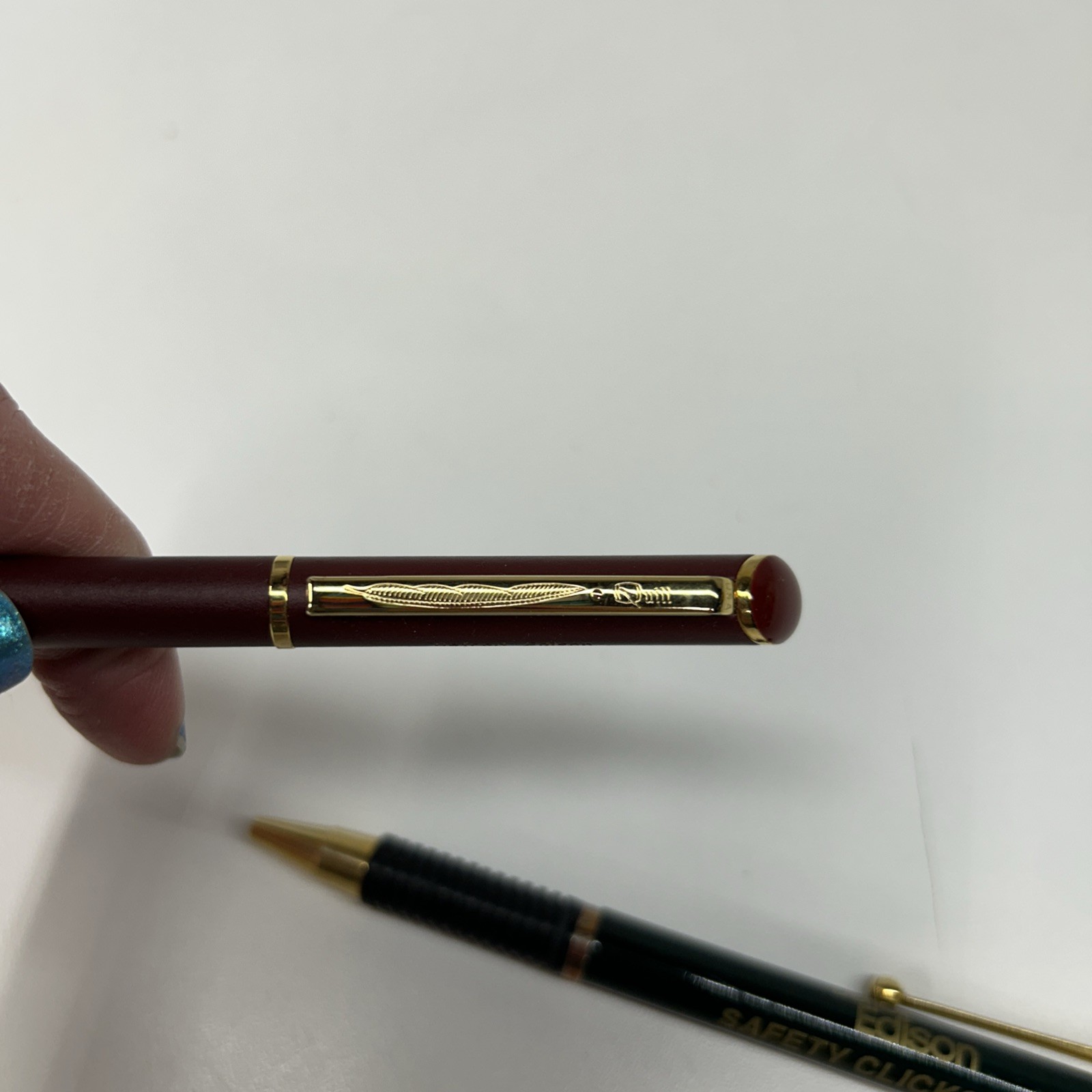 VTG Detroit Edison Pen And Mechanical Pencil Lot Of 2 Quill Finesse