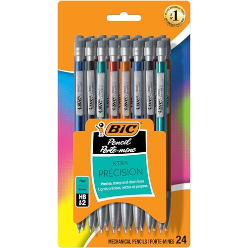 Xtra-Precision Mechanical Pencil, Metallic Barrel, Fine Point (0.5mm), 24