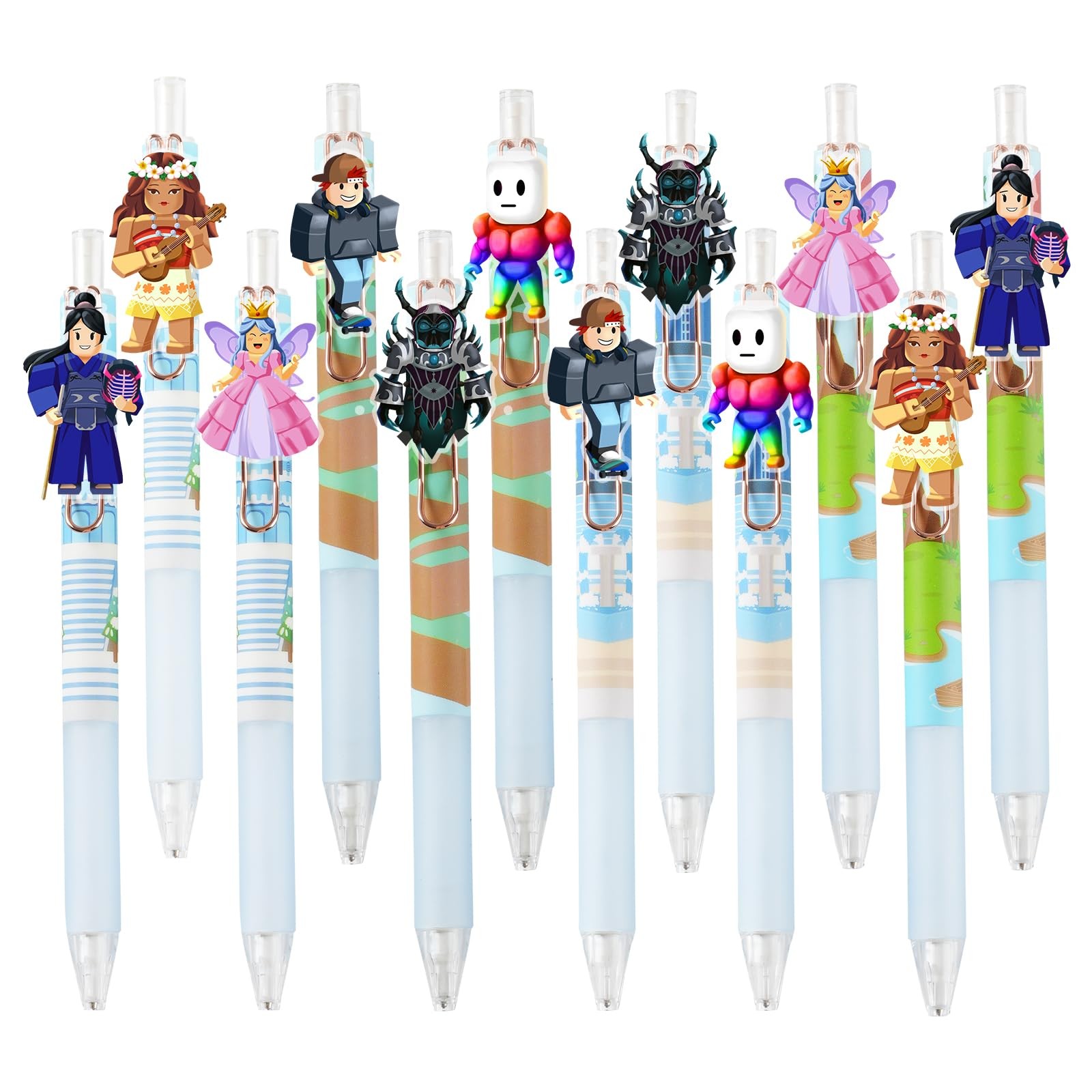 12pcs Mechanical Pencils 0.5mm, Removable Characters btw Scenes, Unique DIY D…