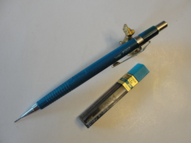 Vintage Pentel P207 Blue Mechanical Pencil w/ Tube of 0.7mm Lead