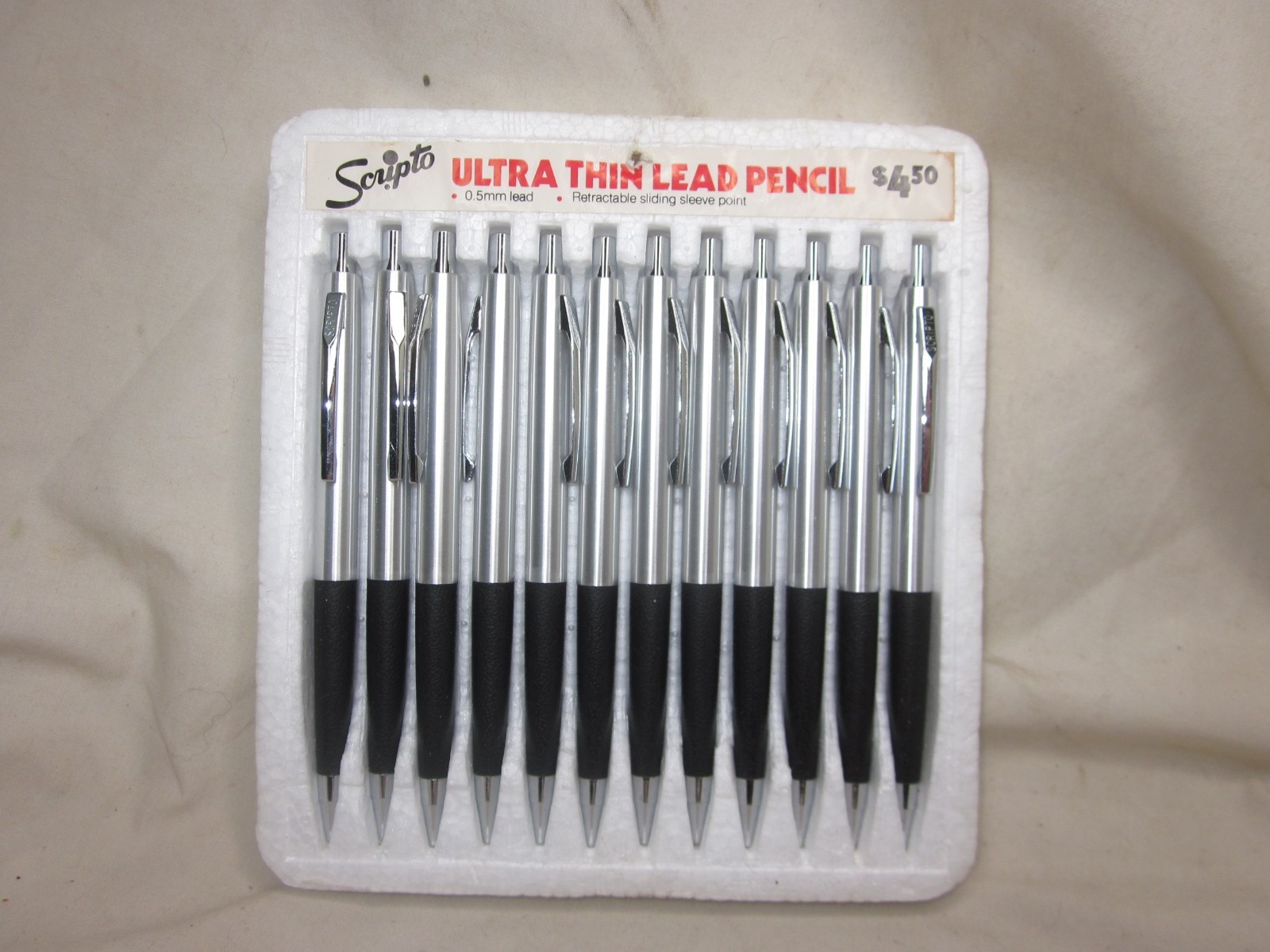 12 vintage Sripto ULTRA THIN LEAD PENCIL .5mm mechanical pencils display lot