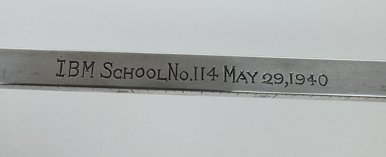 Sterling Silver Mechanical Pencil – IBM School No. 114 May 29, 1940