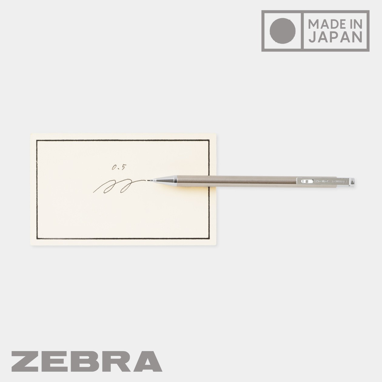 Zebra TS-3 Ultra Mini Stainless Steel Mechanical Pencil 0.5mm Made in Japan