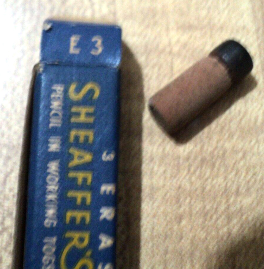 vtg SHEAFFER # E 3 Mechanical PENCIL Erasers in Boxes of 3 No extra ship after 1