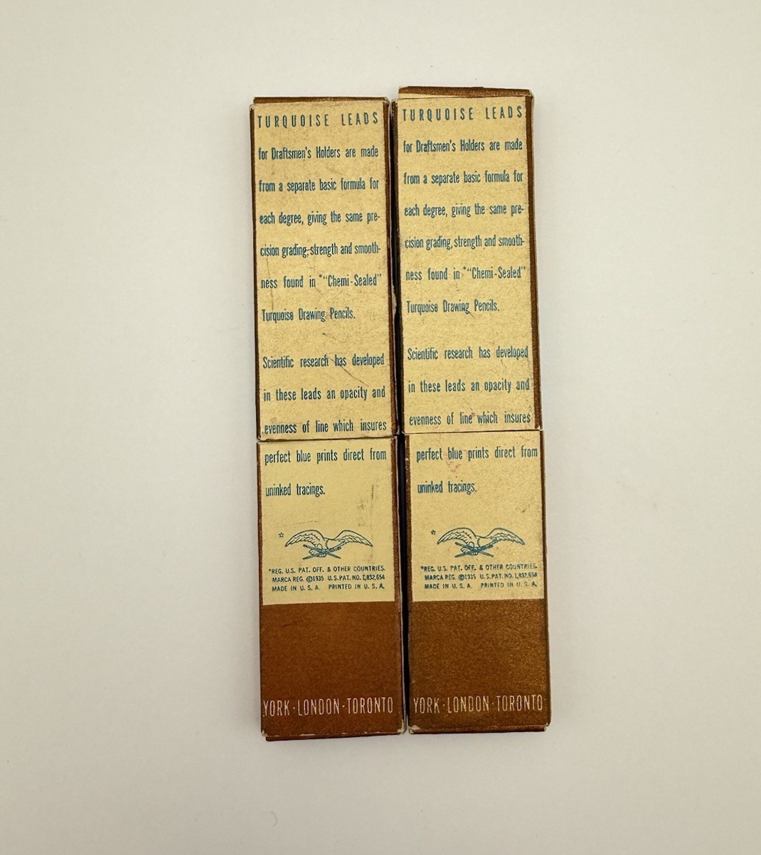 Vintage Antique Drawing Leads Eagle Turquoise Cross AW Faber Castell