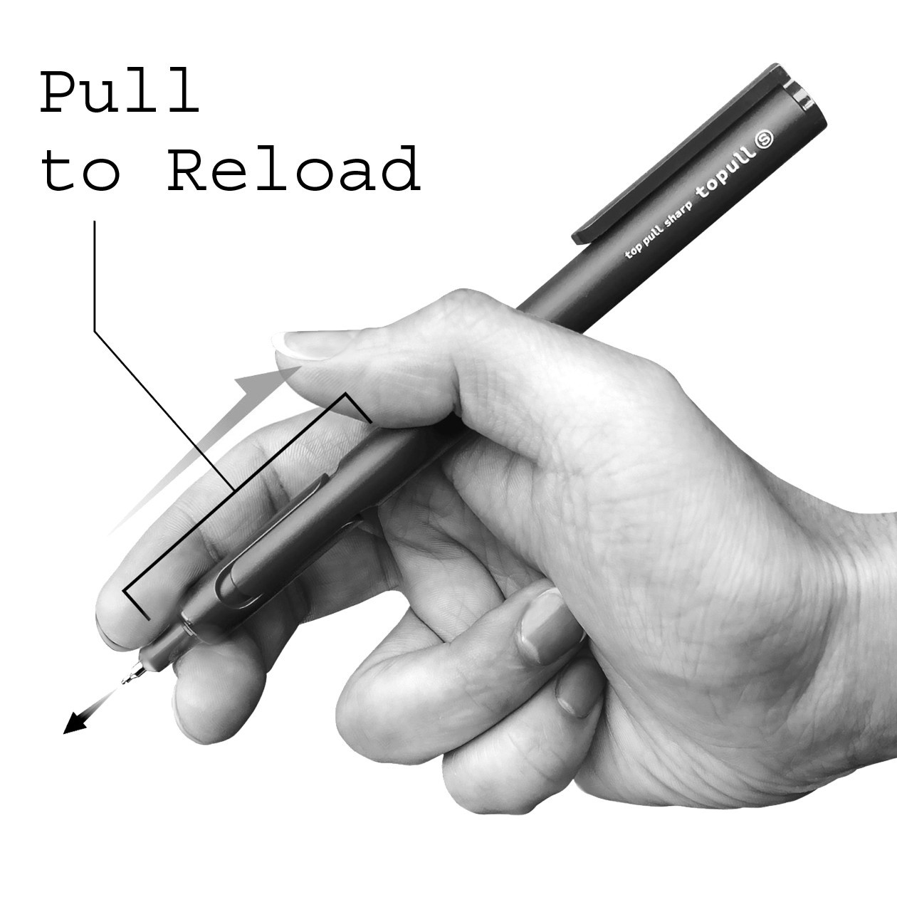 SUN-STAR TOPULL-S Top-Pull Mechanism Mechanical Pencil 0.5mm from Japan