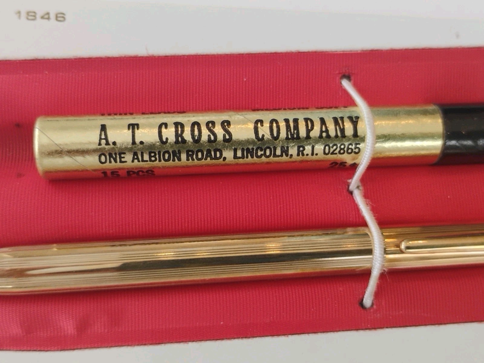 Vtg 14KGF CROSS Retractable Mechanical Pencil w/ Orig Case & Lead, Pitney Bowes