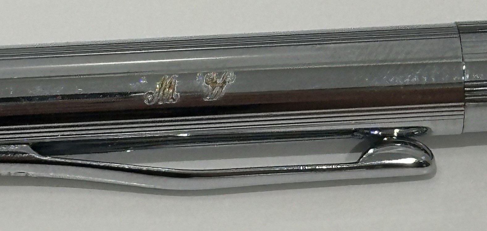 Vintage Cross Mechanical Pencil Chrome 5 1/4″ Long Monogrammed Made in USA IOB