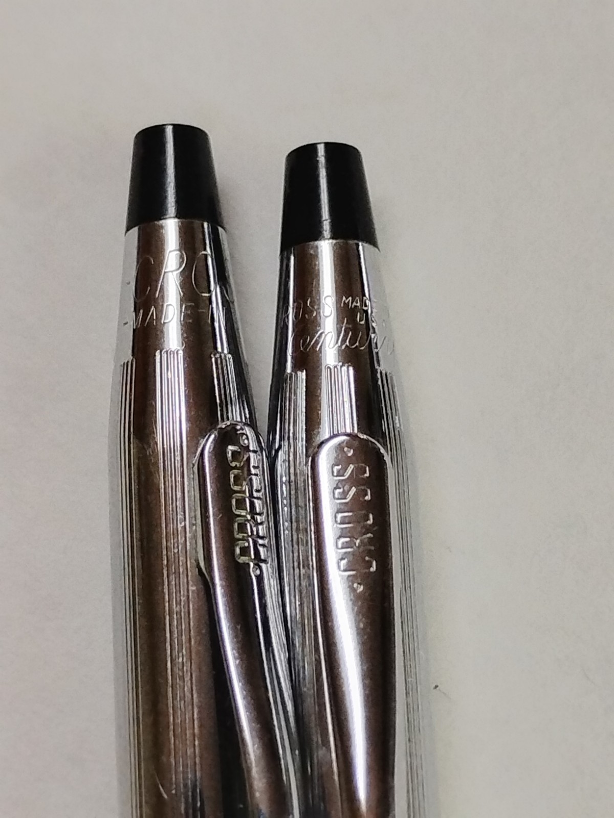 Vintage Cross Silver Chrome Mechanical Pencil and Pen Set Made in USA #P10