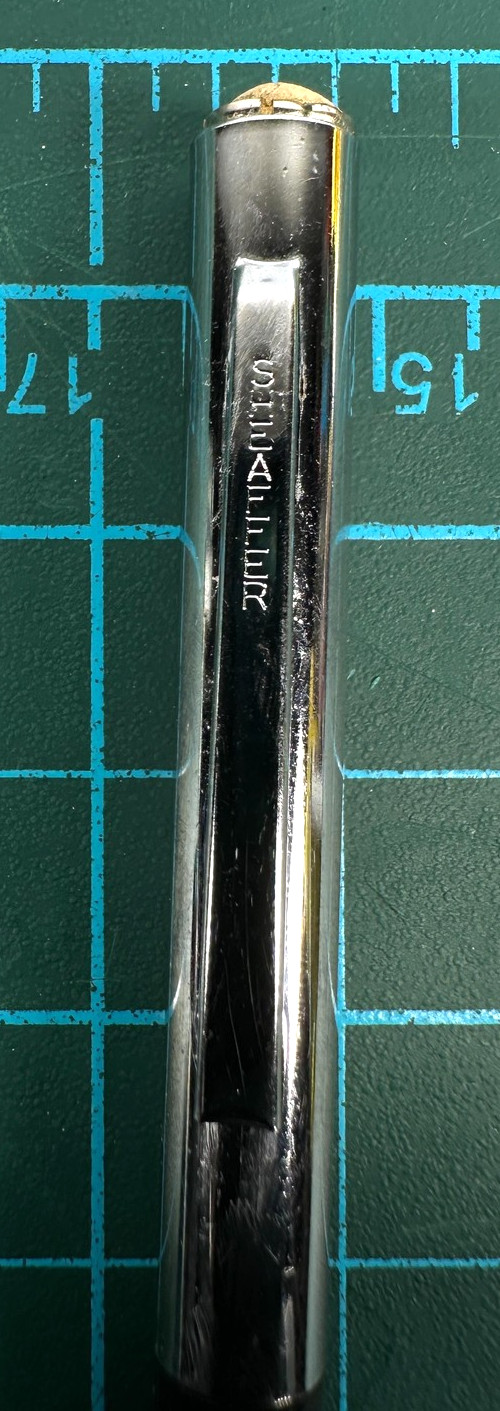 Vintage Sheaffer Mechanical Twist Pencil Black Chrome Personalized Ron Middleton