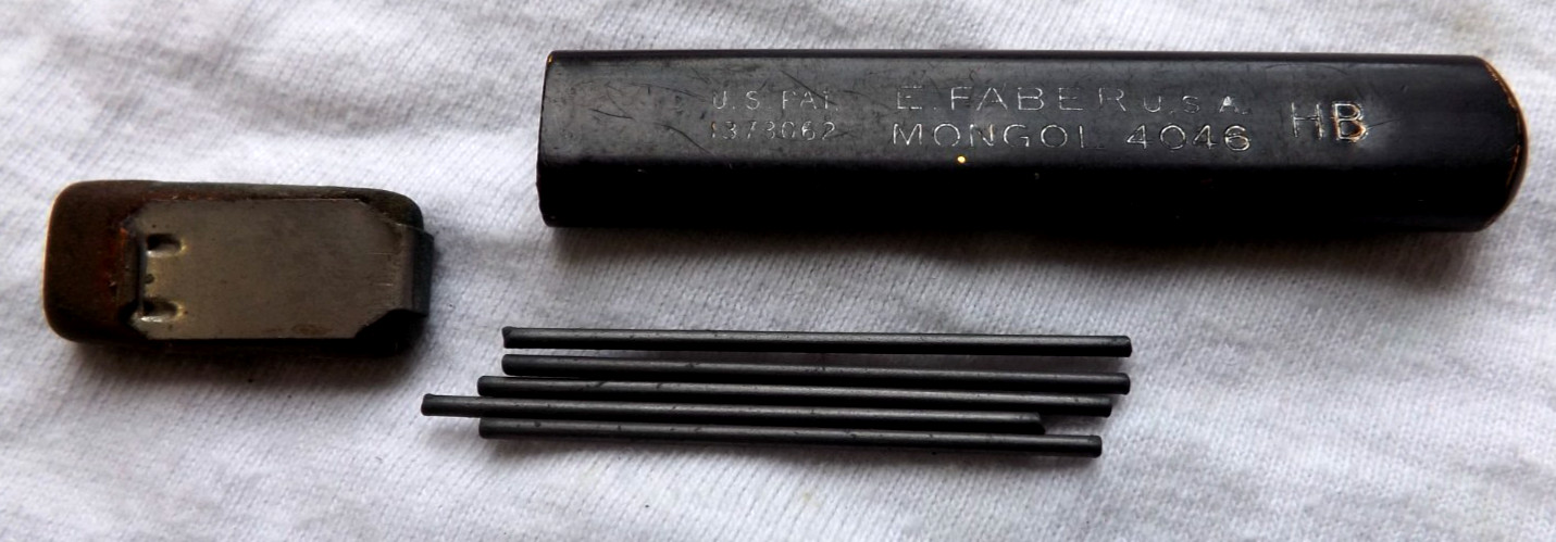VINTAGE E. FABER MONGOL 4046 HB MECHANICAL PENCIL LEAD HOLDER CASE Eberhard