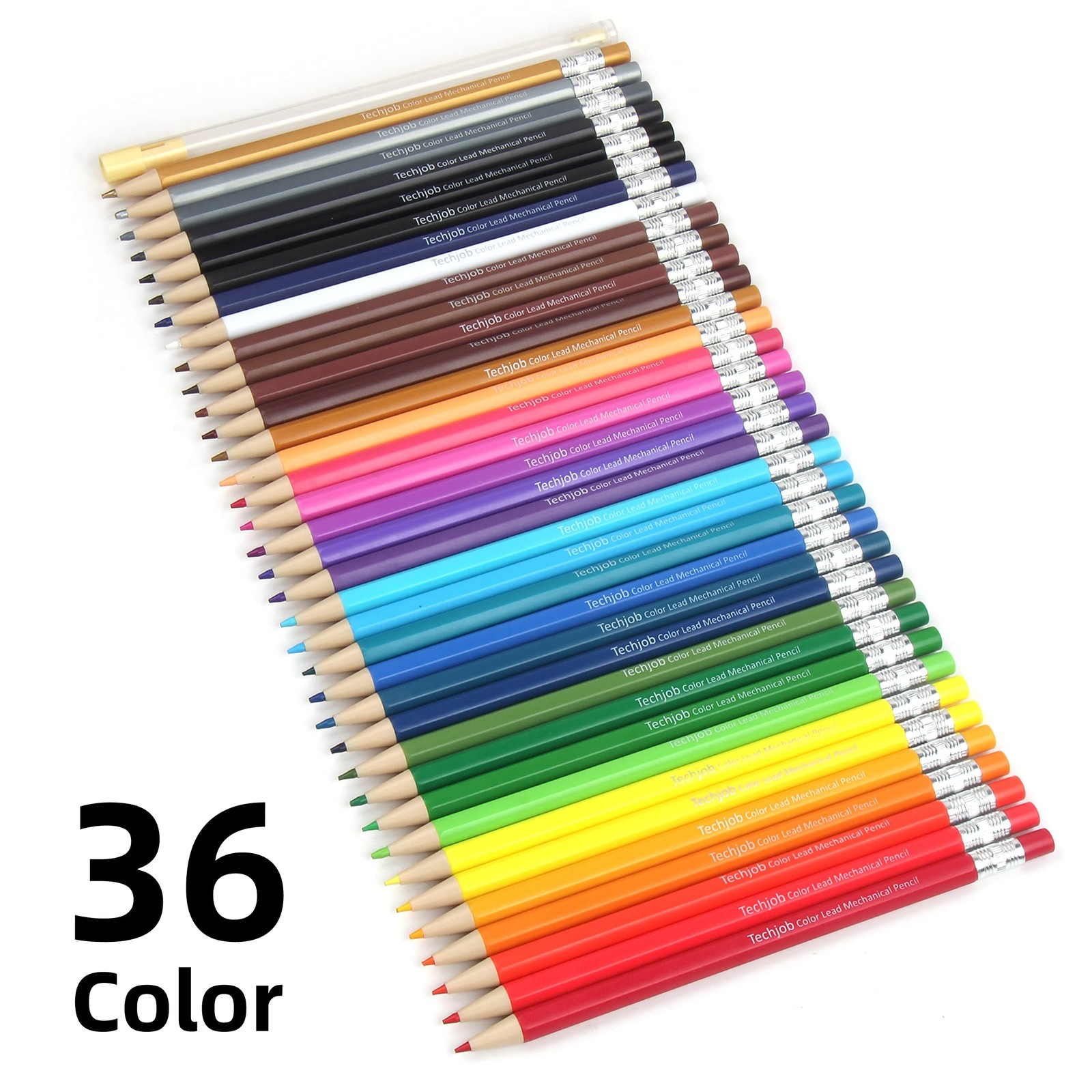 Techjob Colored Mechanical Pencil 2.6mm for Coloring and Drawing, Mechanical …