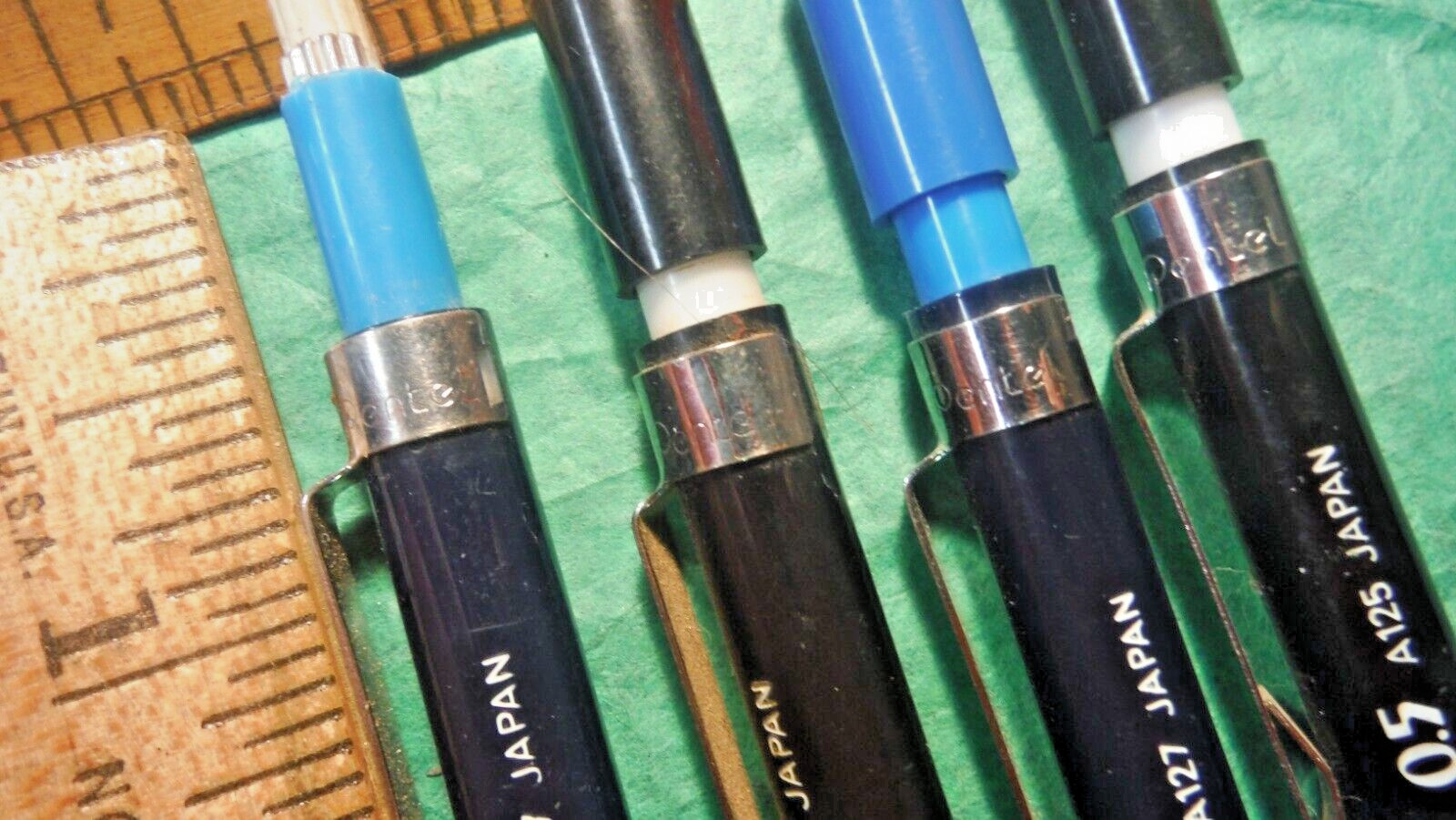Pentel Mechanical Pencils Lot of 4 Vintage 0.5 & 0.7mm A125 A127 SHARPLET-2