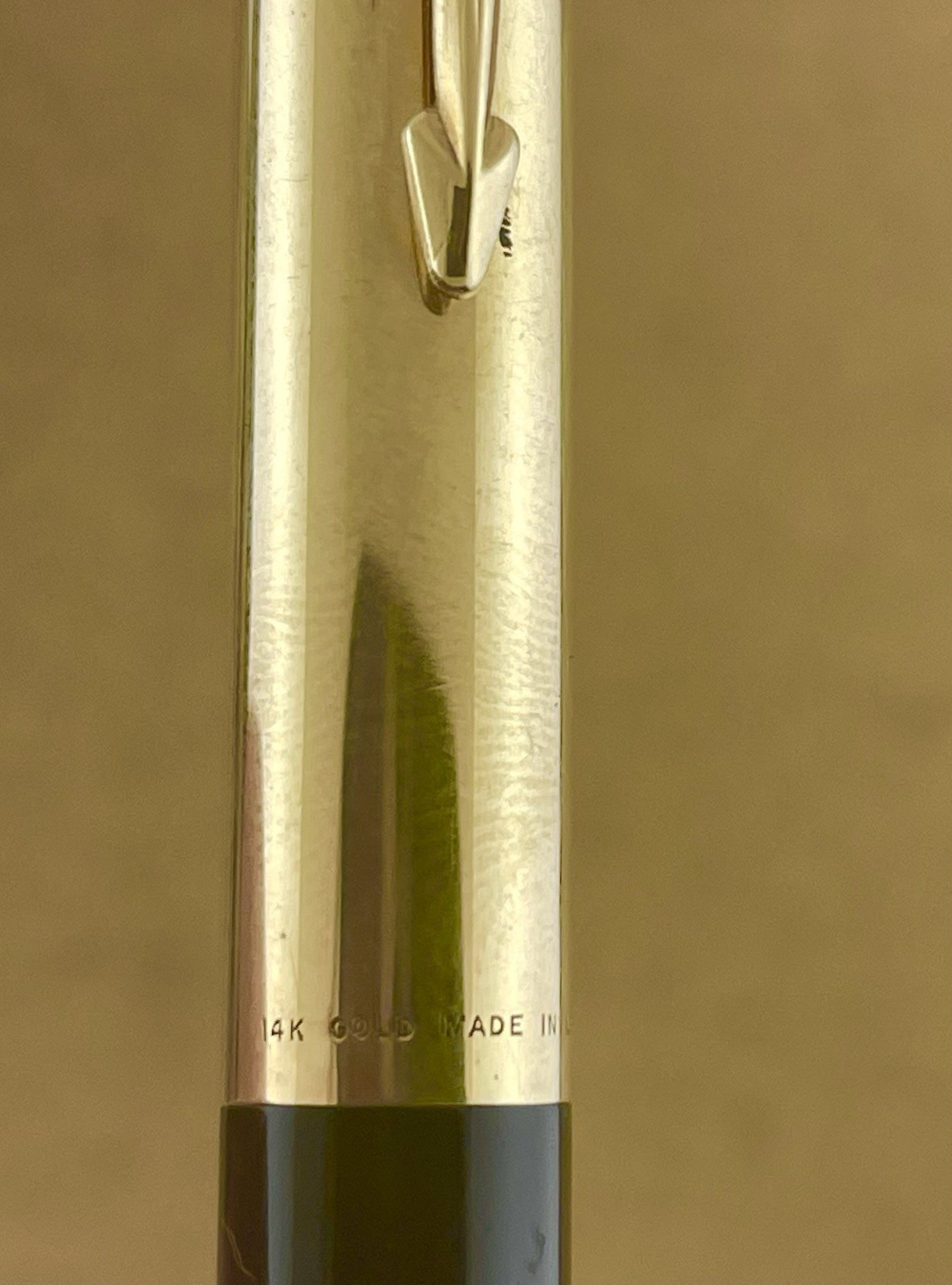 14K Solid Gold Cap Parker 51 Fountain Pen Pencil ~ About $800 Scrap ~ Clean!