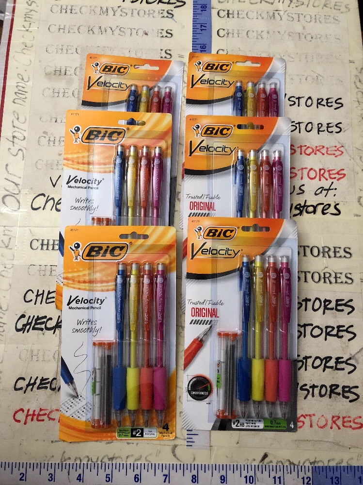 6X BIC Velocity Original Mechanical Pencil, Medium Point (0.7mm), 4-Count