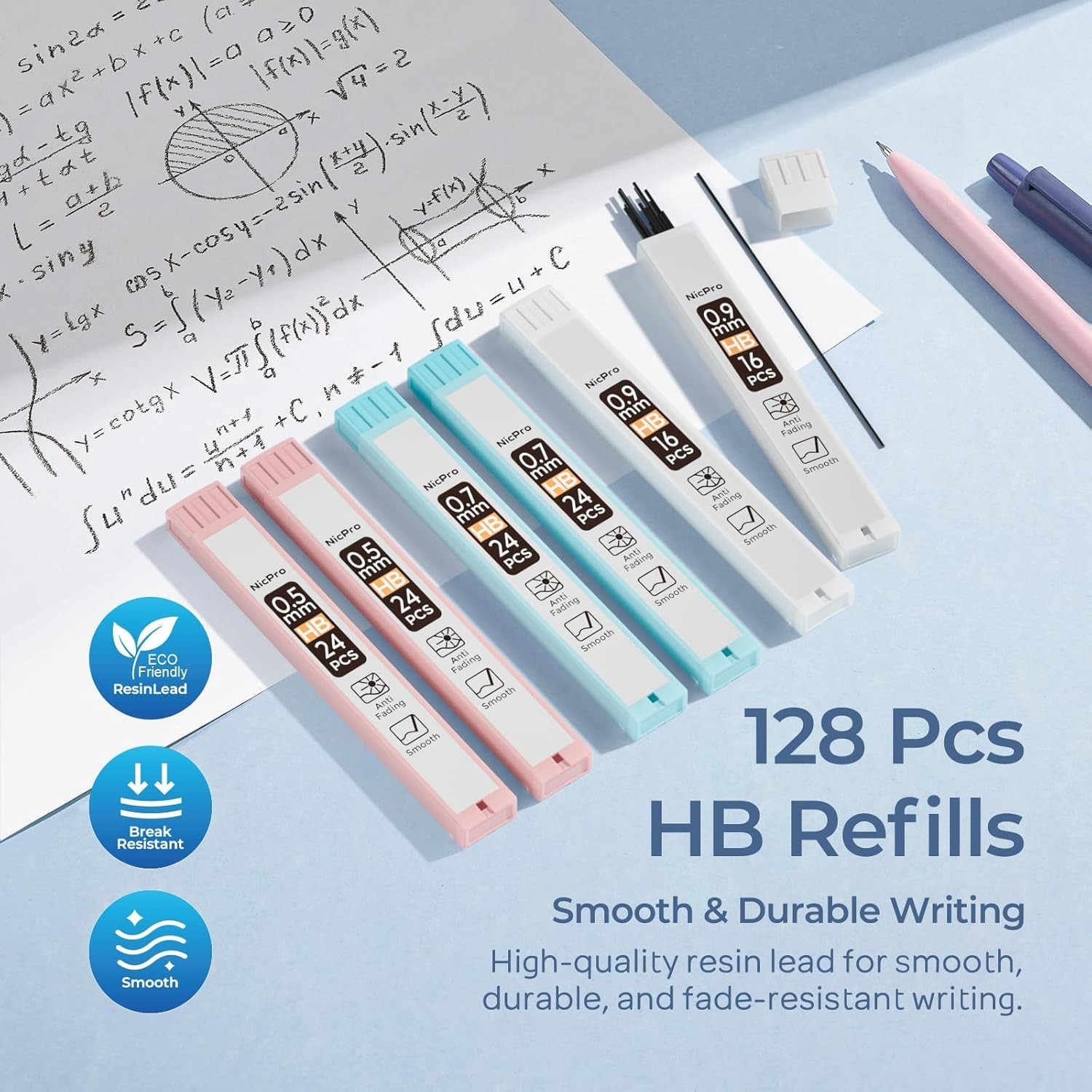 Ergonomic 6PCS Pastel Mechanical Pencils with Storage Case – Ideal for Drafting
